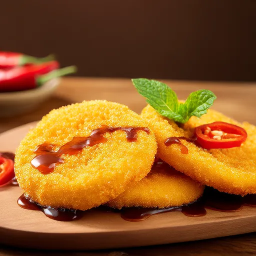Corn Fritters with Maple Syrup
