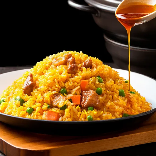 Reste Truthahn-Fried-Rice
