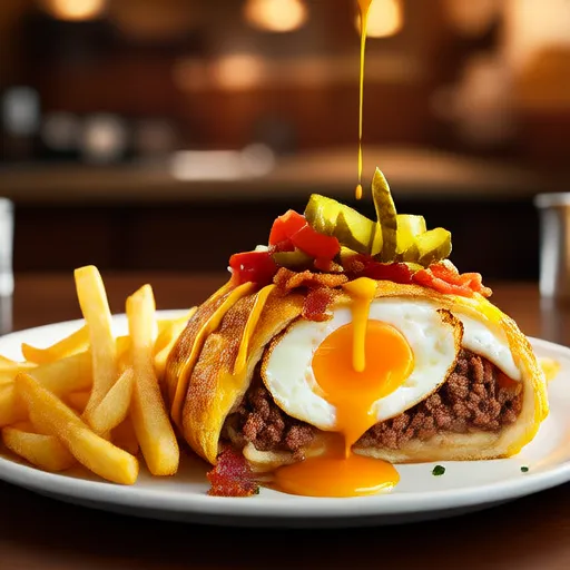 Bacon Cheeseburger Omelette