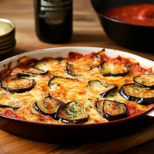 Parmesana de berenjena crujiente