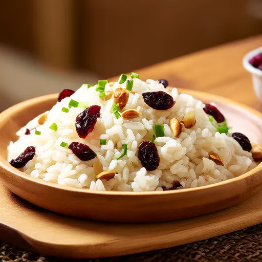 Pilaf di riso con mirtilli rossi e mandorle