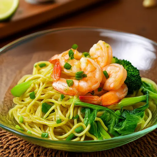 Keto Shrimp Scampi với Mì Bông Cải Xanh