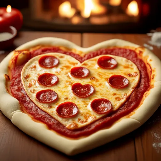 Pizza em Formato de Coração