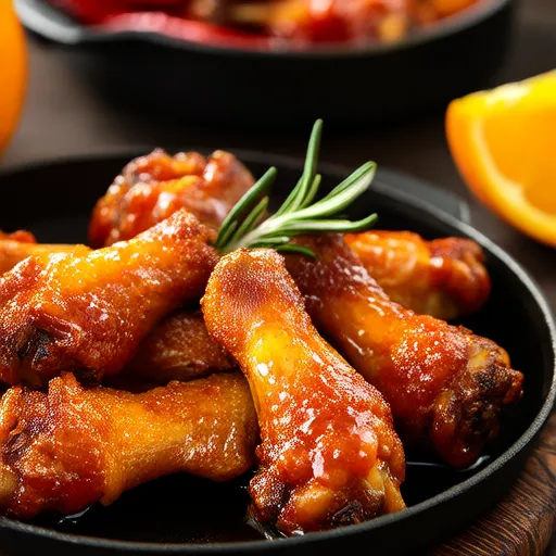 Orange Glazed Skinless Chicken Wings