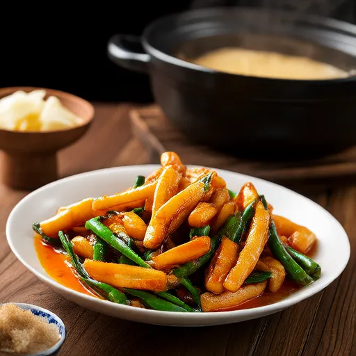 Sweet and Spicy Tempeh with Long Beans
