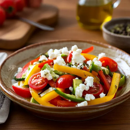 Insalata di Peperoni, Pomodori e Feta