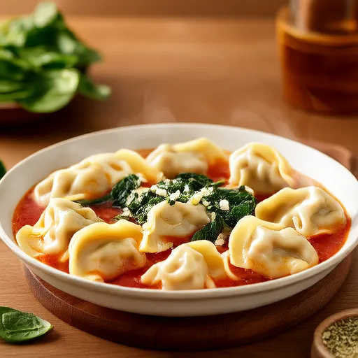 Ispanaklı Domatesli Tortellini