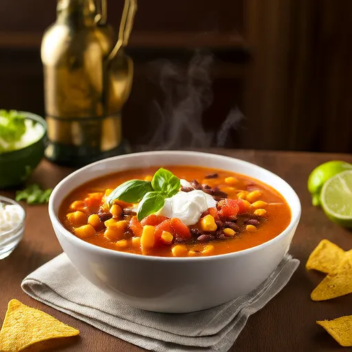 Sopa Mexicana de Frijoles y Calabaza