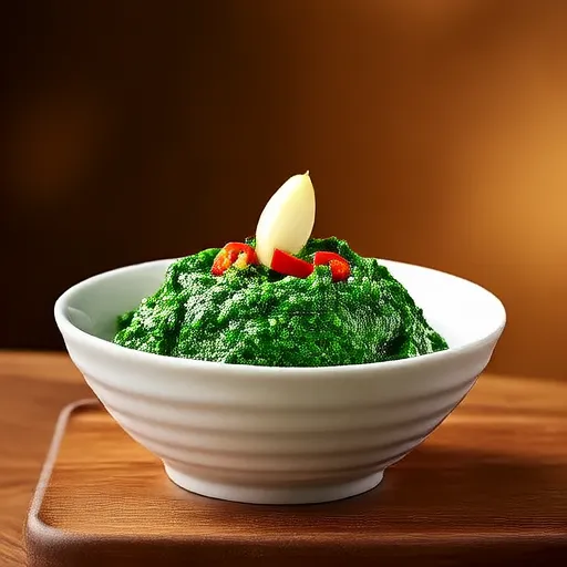 菠菜蘸酱