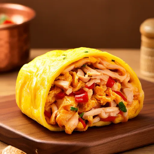 火鸡馅煎蛋饼