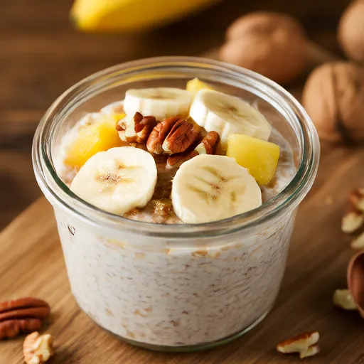 Aveia com Abacaxi e Banana para Consumir pela Manhã