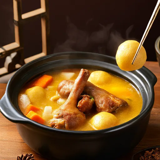 传统鸡肉滑面团