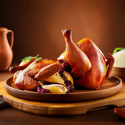 Cranberry Stuffed Game Hens