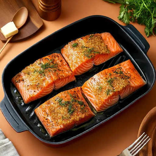Baked Salmon Fillets Dijon