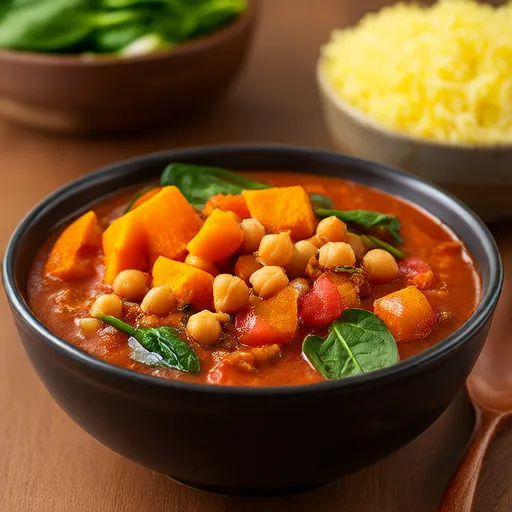Curry di ceci e patate dolci vegano