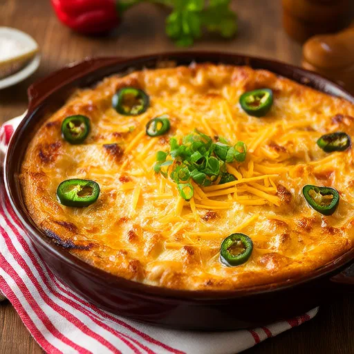 Gebackener Buffalohühnerdip