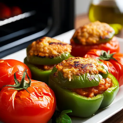 Greek Stuffed Tomatoes and Peppers (Yemista)