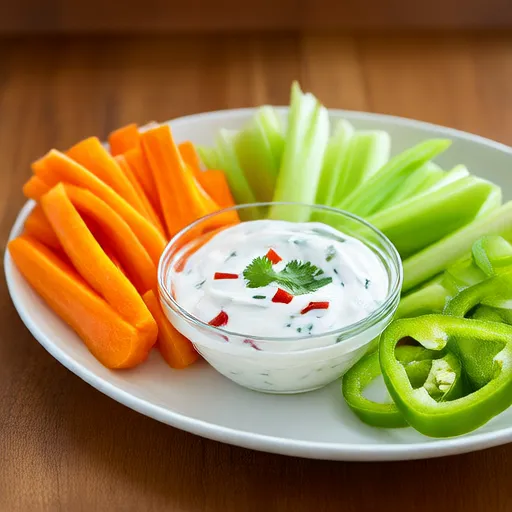Variedade de Legumes com Molho de Salsa