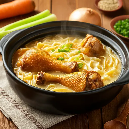 奶奶的鸡肉炖饺子