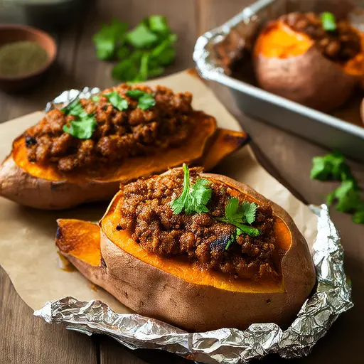 Easy Stuffed Taco Sweet Potatoes