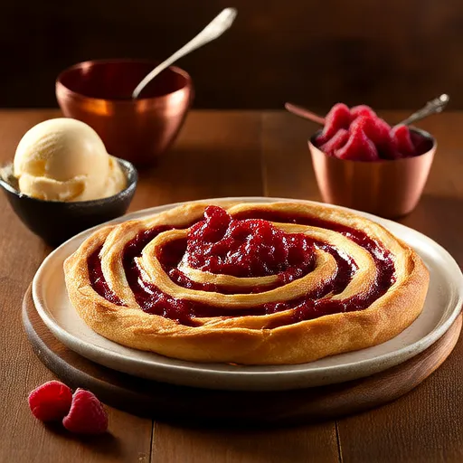 Lumpia Pai Persik Cepat dan Mudah dengan Saus Raspberry
