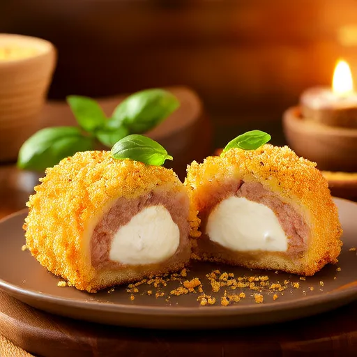 马苏里拉奶酪填充鸡肉丸