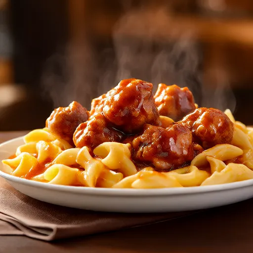 Maccheroni al Forno con Polpette di Pollo