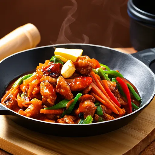 甜酸鸡肉炒