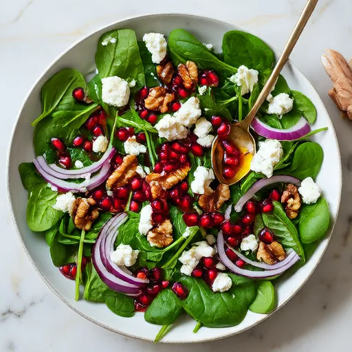 Ispanaklı Nar Salatası
