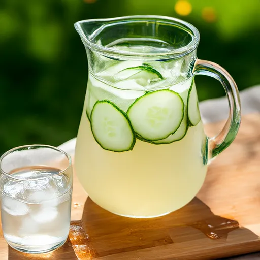 清凉夏日黄瓜柠檬水