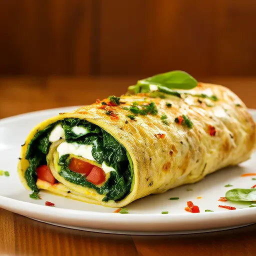 Ispanaklı Feta Yumurta Wrap