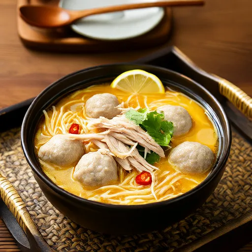 泰式鸡肉丸米粉汤