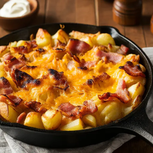 Casserole Sarapan Nugget Kentang dan Bacon