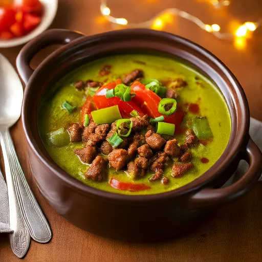 Chile Verde Thịt Bò và Đậu