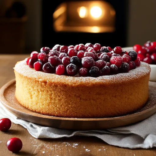 Cranberry Upside-Down Sour Cream Cake