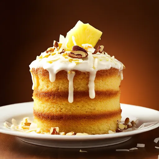Bolo de Cenoura com Abacaxi Triturado e Nozes-Pecã