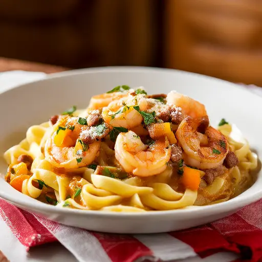 Cajun Shrimp and Sausage Alfredo