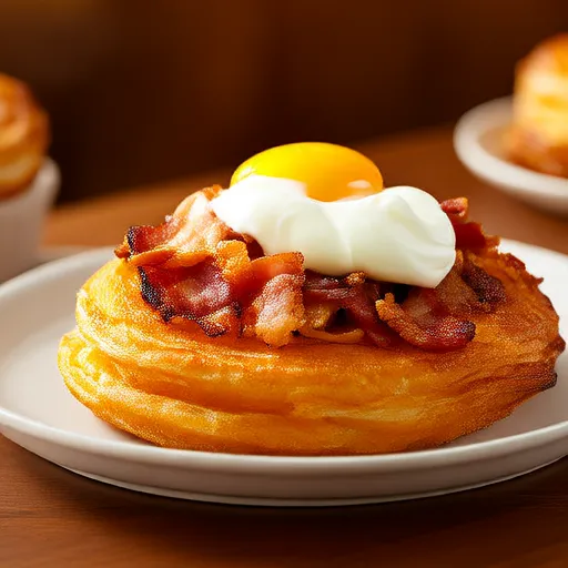 Hash Brown Kabuklu Baconlı Quiche