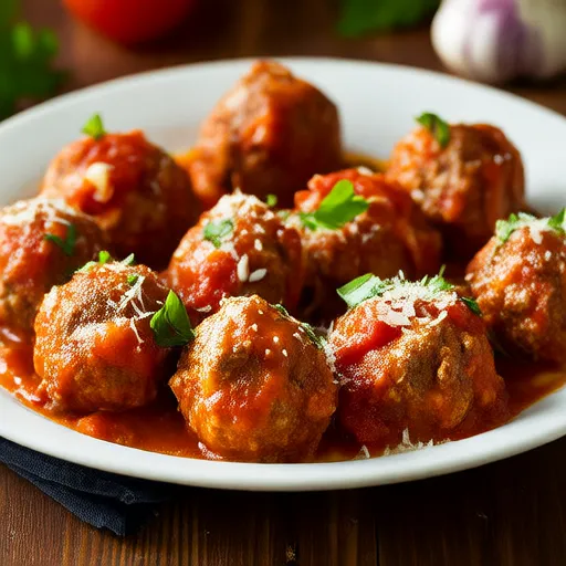 Salsa di Spaghetti Italiana con Polpette