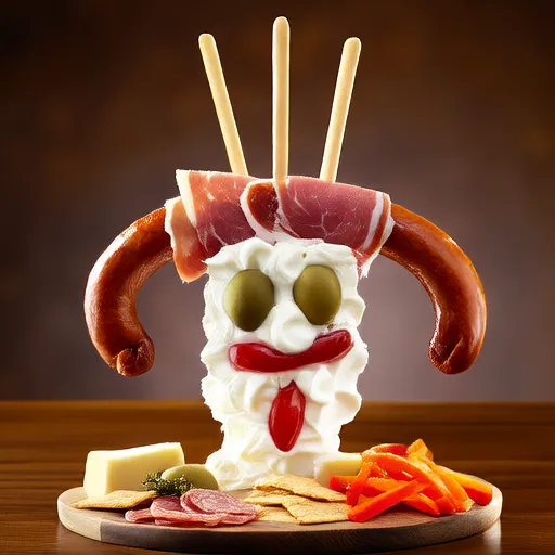 Sausage Head Charcuterie Board