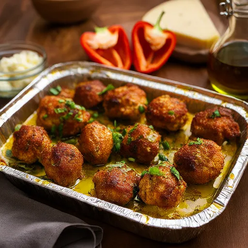 Makan Malam Bakso Kalkun Mediterania dengan Loyang