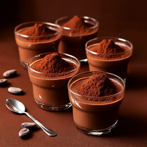 Mousse de Chocolate com Cacau em Pó