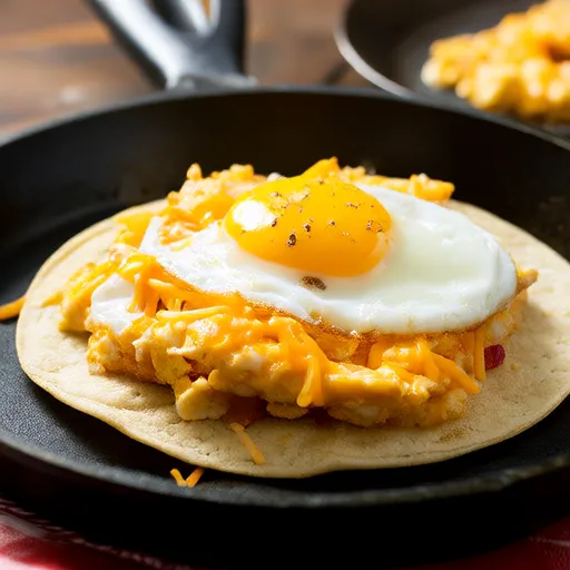 Tortilla all'uovo fritto