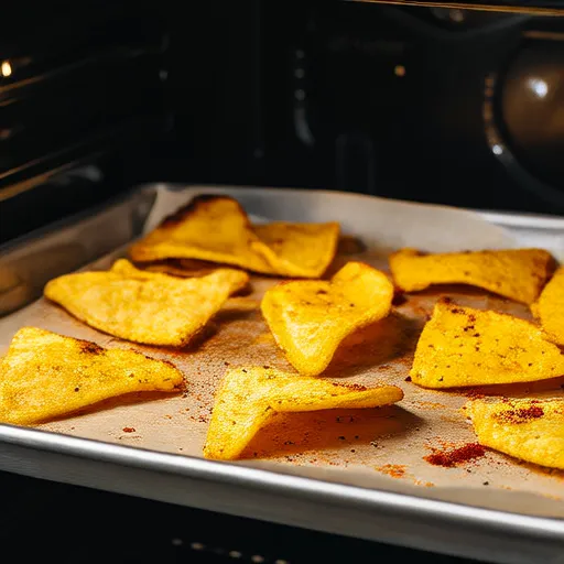 Baked Corn Tortilla Strips for Mexican Soups