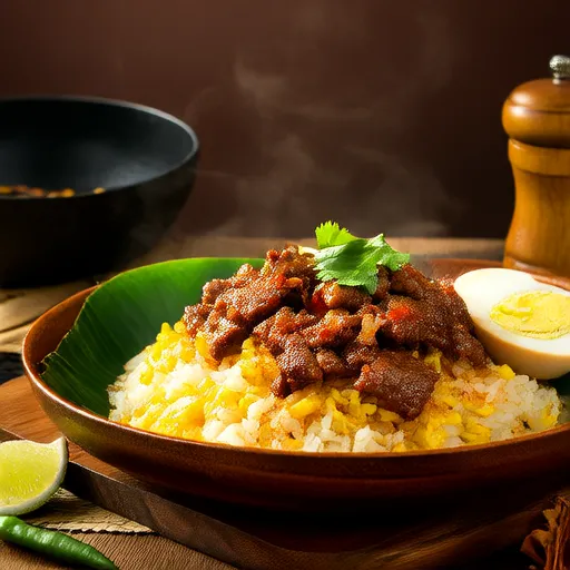 Riz frit au bœuf inspiré par la Thaïlande