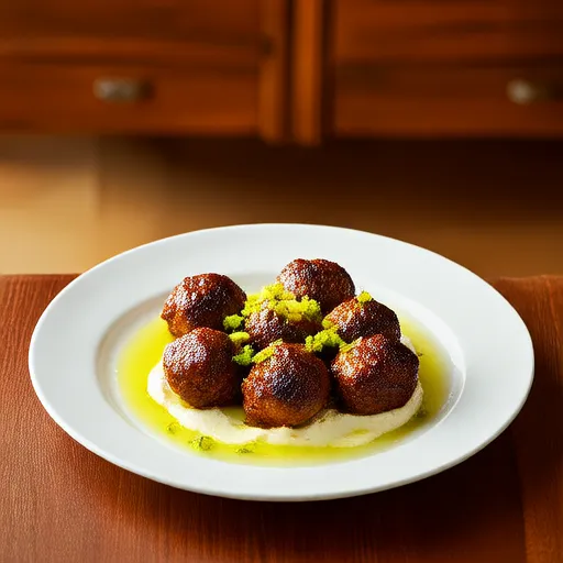 Bola Daging Yunani dengan Saus Lemon