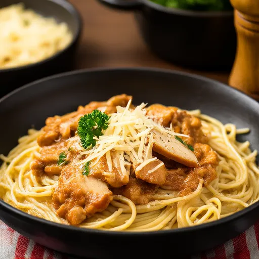 奶油鸡肉意大利面