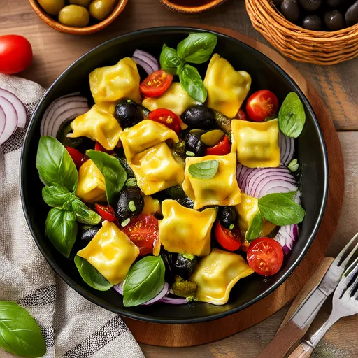 希腊风味 tortellini 沙拉