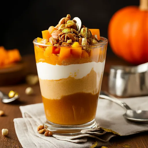 Cardamom Creme Brulee Parfait with Candied Pumpkin