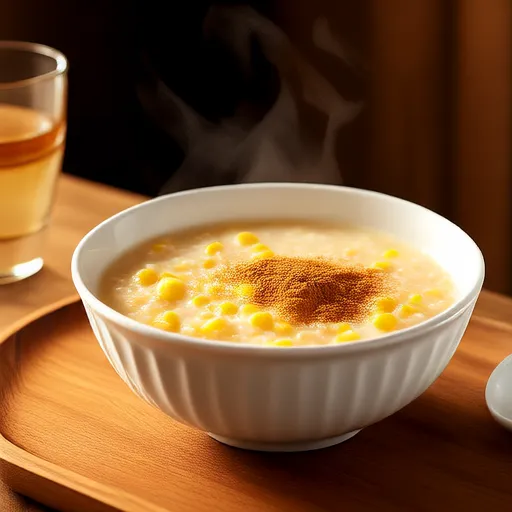 뜨거운 옥수수 가루 시리얼